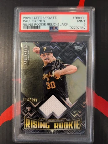 2024 Paul Skenes Topps Update Rising Rookie Relic Black /199 #RRR-PS (PSA 9)🔥🔥