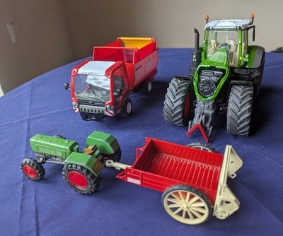 SIKU Konvolut 1:32 Traktor Anhänger Landwirtschaft Lindner Unitrac Cursor Fendt