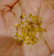10cts Natural 4x2mm Unheated Baquette Yellow Sapphire Srilanka