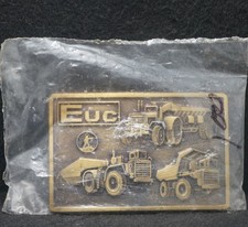 XD13103 NOS VINTAGE 1970s EUC HEAVY MACHINERY ADVERTISEMENT BELT BUCKLE