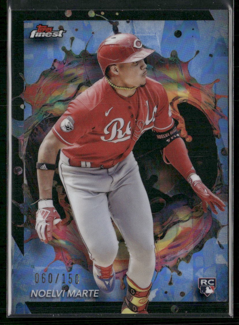 2024 Finest #232 Noelvi Marte Sky Blue Refractors #/150
