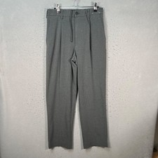 Uniqlo Mens Size Small 27-30 Gray Straight Leg Pants With Drawstring Waist