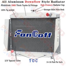 4 Row Radiator For Jeep Cherokeegrand Wagoneer J10 J20 5.9l At 1972-1988