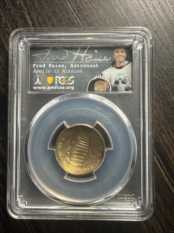 2019-W Apollo 11 50th Anniversary  $5 Gold MS70 PCGS Fred Haised 1/4 Oz
