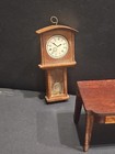 VINTAGE MINIATURE WOODEN DOLLHOUSE SLED, RUG, TABLE CLOCK,TEA POT,HOPE CHEST — photo 9