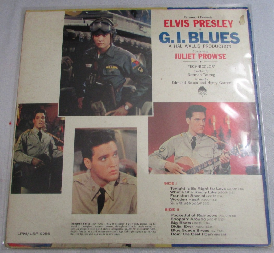 英LP Elvis Presley G.I. Blues UK盤 Mono 深溝 ELVIS PRESLEY G.I. BLUES - 180-GRAM YELLOW VINYL LP 