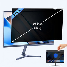 2-Pack 27" Privacy Filter for 16:9 Monitor, Anti-Glare Blue Light Screen