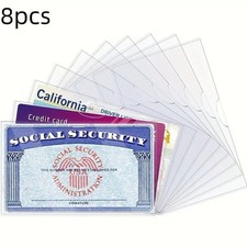 8-Pcs Social Security Card Protector/Medicare Card Protector Sleeve/Social Card