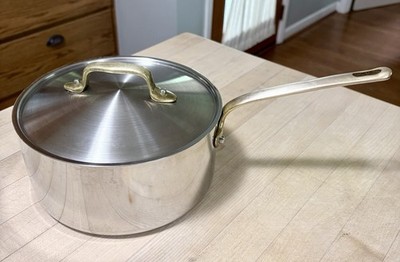 Vintage Rare Atlas Metal Spinning 3 Quart Saucepan with Lid