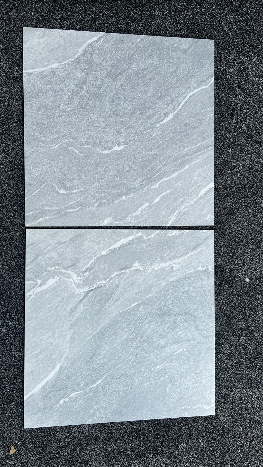 Large Grey Matt 600x600mm Porcelain Kitchen Bathroom Wall Floor Tiles Cut Sample