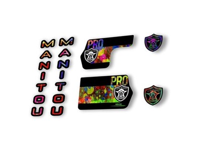 Manitou Circus Pro 2020 Gabel Federung Aufkleber Kit Sticker Set Oil Slick