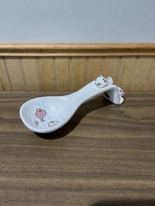 Rare Vintage HOLT HOWARD 1959 Cozy Kitten SPOON REST w/ RECIPE HOLDER JAPAN READ