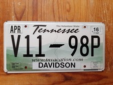 1 x original USA Nummernschild aus TENNESSEE - THE VOLUNTEER State*TOP*TOP*TOP*