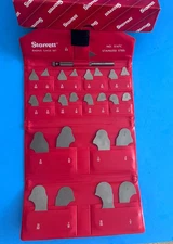 Vintage L.S. Starrett No. S167C Radius Gage Set Stainless Steel w/Pouch USA 