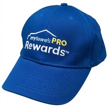 Lowes Pro Rewards Employee Uniform Hat Cap blue Adjustable Snapback, NEW