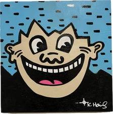 Keith Haring Graffiti Art Pop Art Acid Trip Man wood Painting