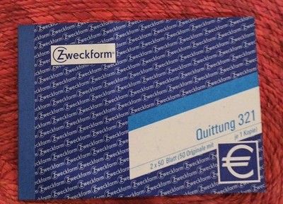 AVERY Zweckform 321 Quittungsblock (A6 quer, 2x50 Blatt, mit Durchschlag
