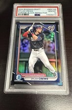 2024 Bowman Draft Chrome Dylan Crews #BDC-125 Black Refractor /10 (RC) 🔥POP 1🔥