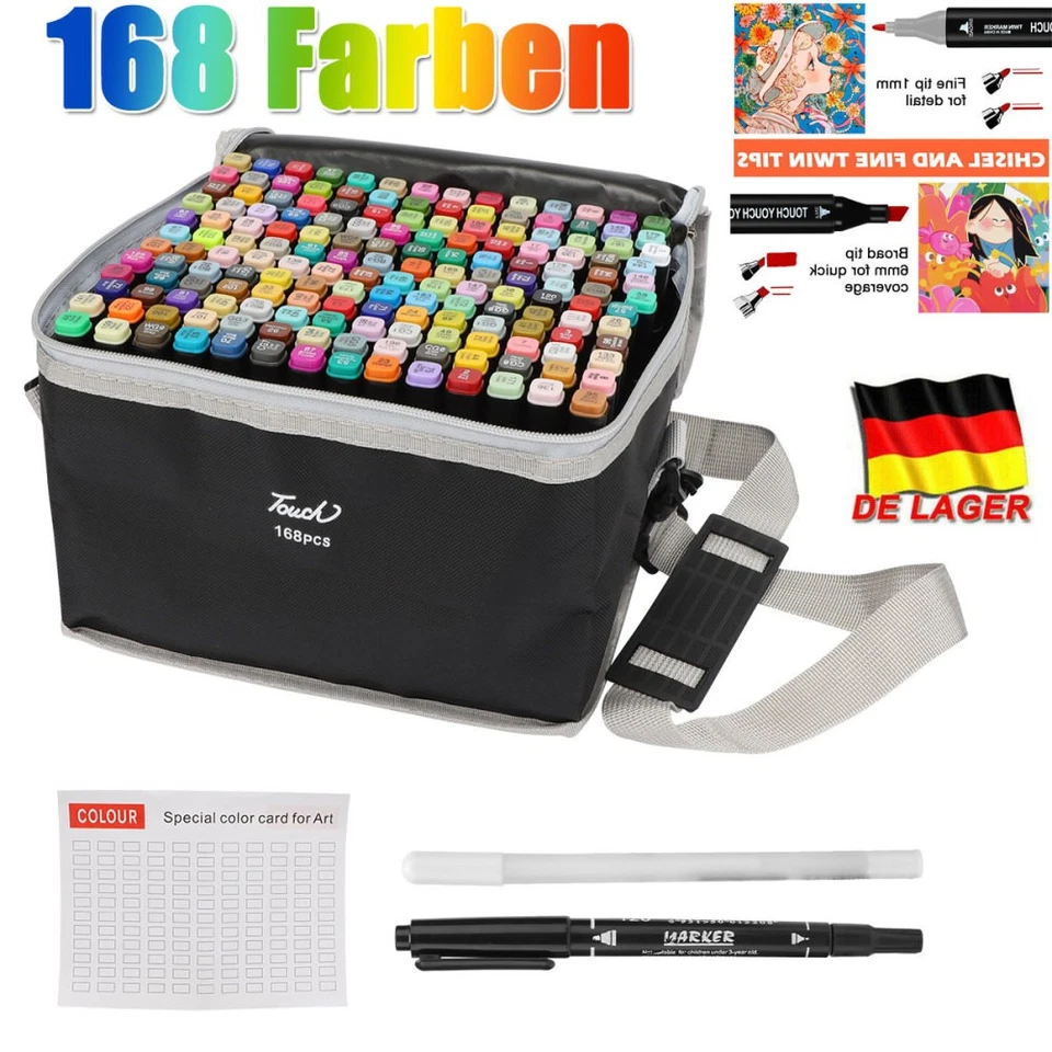 168Farbe Acrylstifte Marker Set Permanent Wasserfest Pen Für DIY Graffiti Steine - Bild 2 von 4