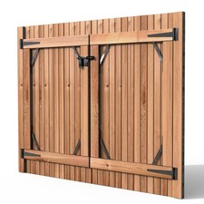 Fence Gate Frame Kit with 8 inch Hinges, Includes 8PCS Corner Brace BracketsG...