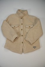 Roxy Girls Beige Sherpa Fleece Shirt Jacket Size M 10/12 Casual Winter Wear
