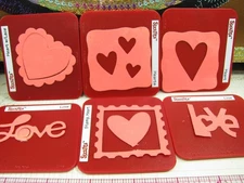 Sizzix Sizzlits, 6 Thin Dies, Hearts & Love Set, Big Shot, Cuttlebug, Make Offer
