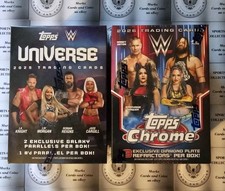 2026 Topps Chrome and 2025 Universe WWE Blaster Box Lot