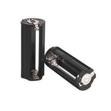 2Pcs Cylindrical Case Plastic Battery Holder For 3 x AAA Battery Converter Box