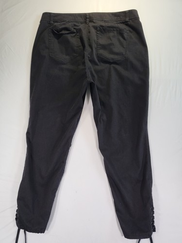 Lane Bryant Knöchelhose Damen Größe 20 Saum zum Binden Köpertaschen schwarz 39 x 26 - Bild 7 von 15