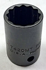 PROTO Professional 7420MT- 20mm Metric Double Hex Socket 1/2" Drive Proto Tools