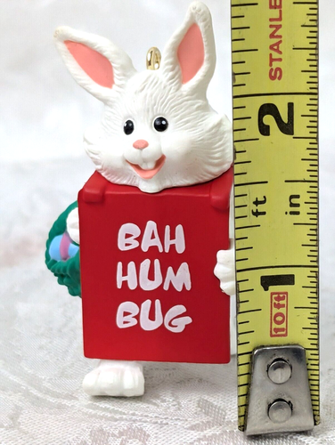 Billboard Bunny`1990`Billboard Says..Bah Hum Bug-Hallmark Christmas Ornament - Picture 6 of 7