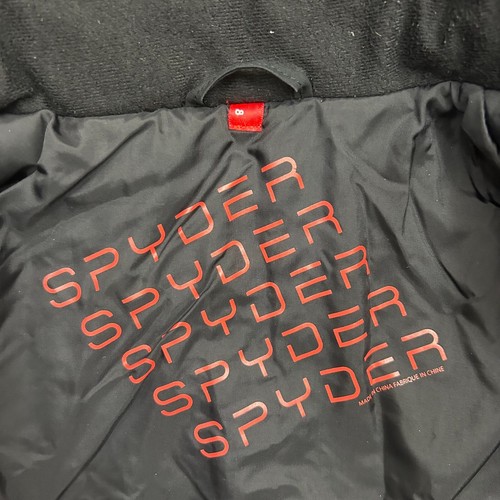 Spyder Leader Insulated Ski Snow Jacket BLACK/WHITE/RED Hooded boys youth 8 - Picture 6 of 11