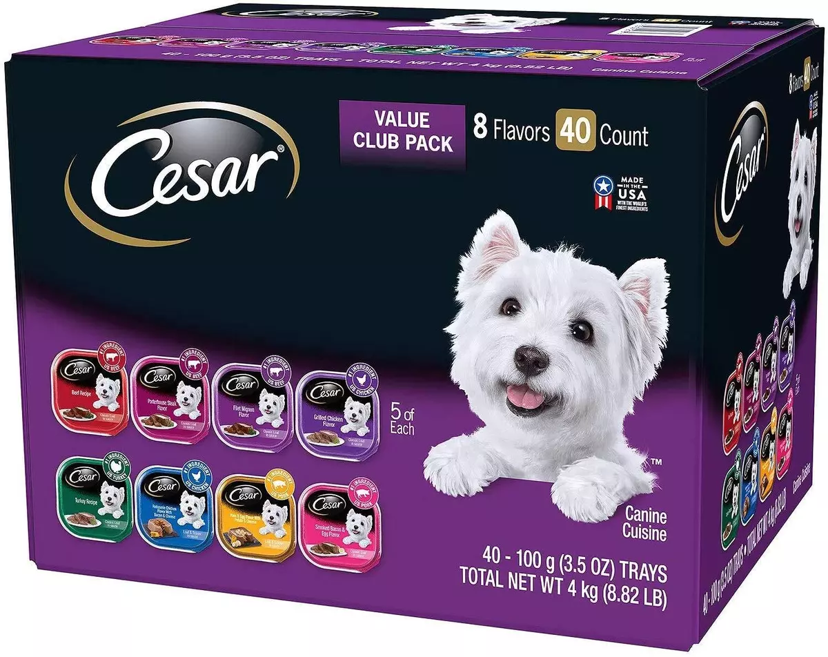 Cesar grilled top chicken dog food