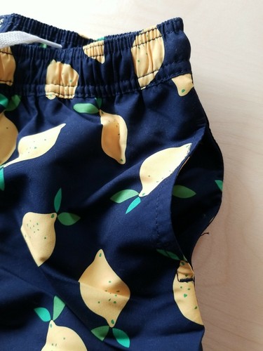 NWOT Hanna Andersson BLUE LEMON SUNBLOCK SWIM SHORTS TRUNKS 130 8 SOLDOUT $46 - Picture 3 of 8