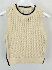 Varley Women Size Xs Beige Delaney Knit Vest