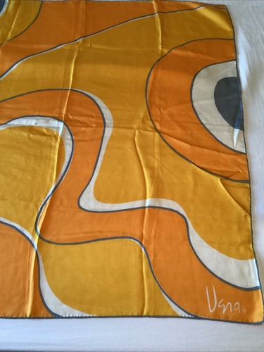 Awesome Vintage Vera 100% Silk G-Gold Piece Collector Scarf 31”x31” Abstract - Picture 3 of 11