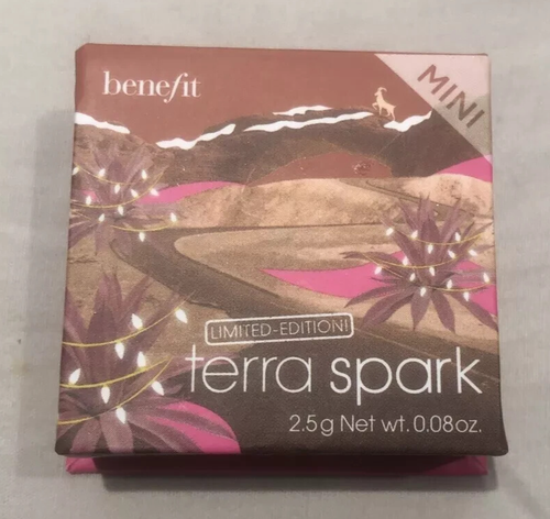 ~NEW LIMITED EDITION Benefit Mini 'Terra Spark’ Highlighter Powder Blush New