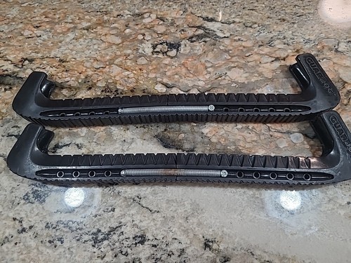 Plastic Ice Hockey Figure Skate Guardog Protector Covers Adjustable Black