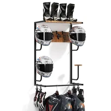 Motorcycle Helmet Holder Wall Mount Helmet Stand Display Storage Riding Boots US