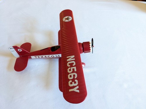 ERTL Texaco 14 No. 3 NC563Y Die-Cast Red Model Bi-Plane Coin Bank 1931 Stearman - Picture 4 of 4