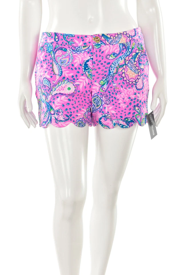 Pantalones Cortos Lilly Pulitzer Plumeria Rosa Strut Your Stuff Talla 10 Foto 2 de 4