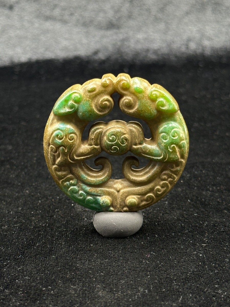 Ancient Central Asia Old Jade Stone Animal Carving Figure Unique