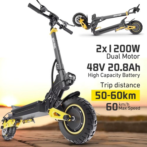 iENYRID ES1 Dual Motor Electric Scooter 2400W 10 Inch 48V 20.8AH 60KPH - Picture 14 of 18