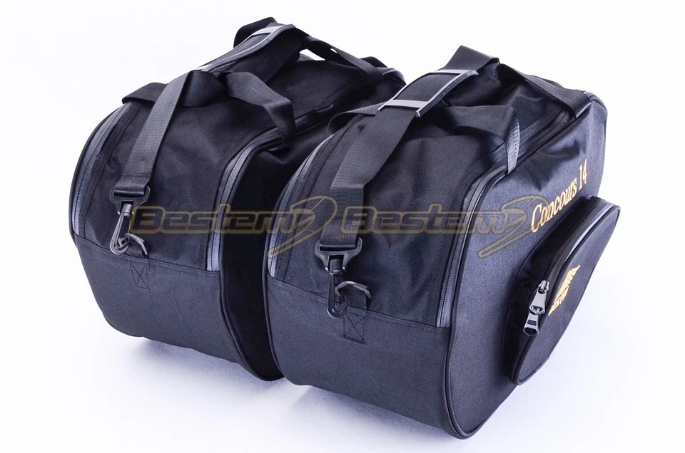 Kawasaki Concours 14 GTR1400 Alforja Estuche Lateral Forro Bolsas Regular Negro Foto 3 de 4