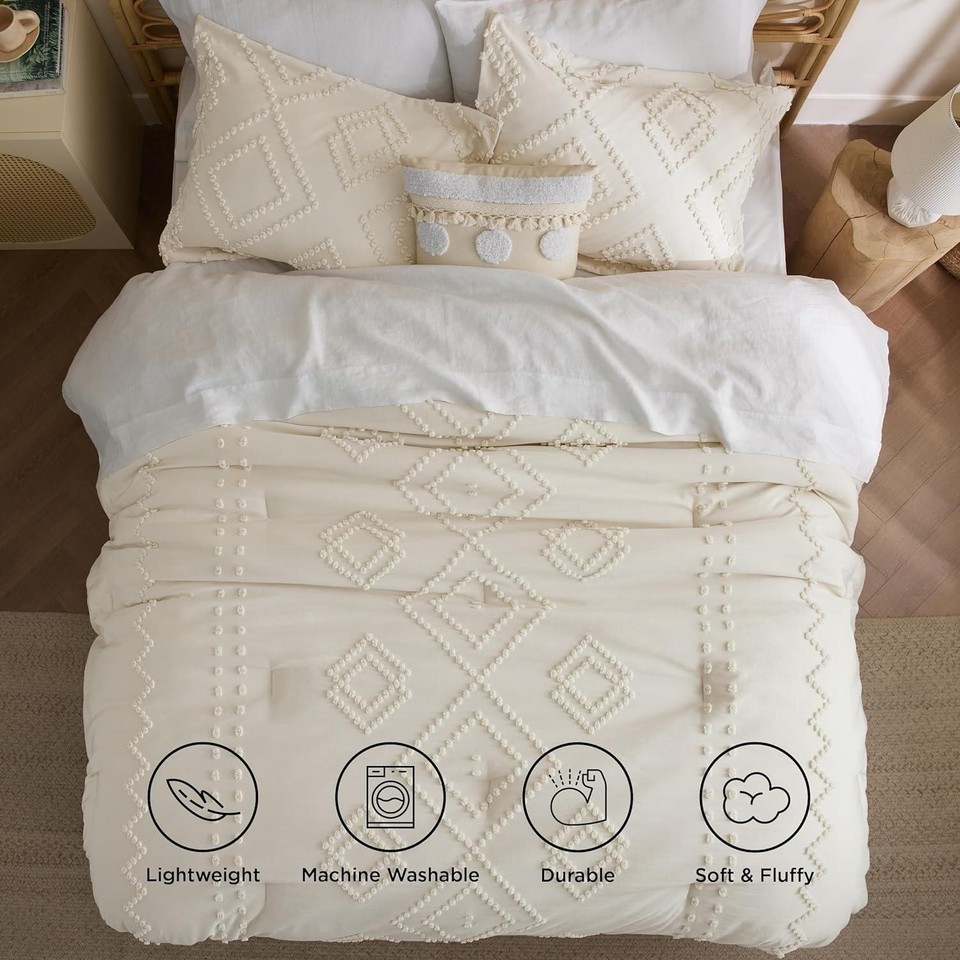 Twin Comforter Set 2 Pieces Modern Farmhouse Bed Set, eBay