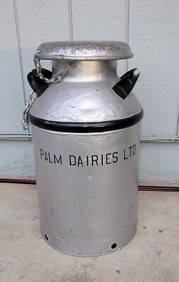 Vintage PALM DAIRIES Canada 19” 5 Gallon Milk Can Jug | eBay