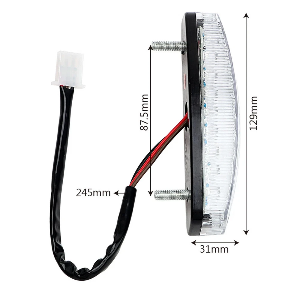 1X Luz Traseira de Freio de Motocicleta ATV Indicador Traseiro de Motocicleta Lâmpada LED Acessórios - Imagem 3 de 4