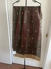 NWT Handloom House Benares silk stole scarf wrap forest green red & gold zari — photo 7