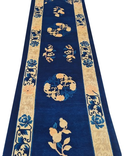 Amazing Hand Knotted Vintage Tibet Wool Area Runner Rug 8 x 2 Ft (1389 Ger-4) - Picture 4 of 8