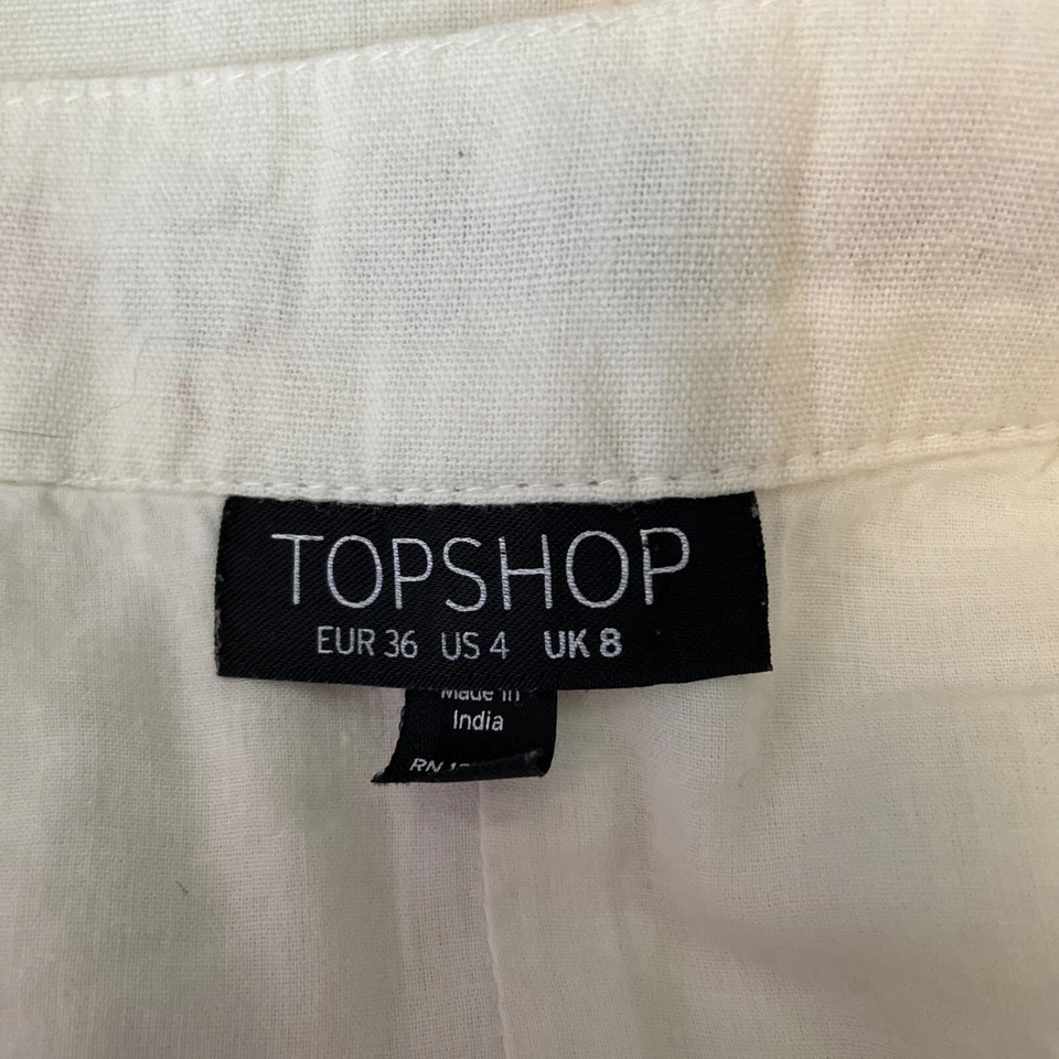 Falda de mujer Topshop Reino Unido 8 colores bordada frontal corta longitud forrada línea A Foto 4 de 4